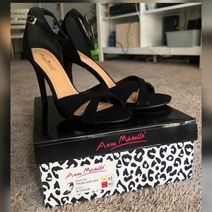 Black Ankle Strap Heels